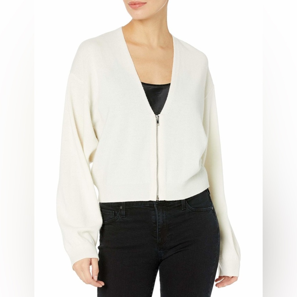The Kooples Sport Zip up Cropped Cardigan